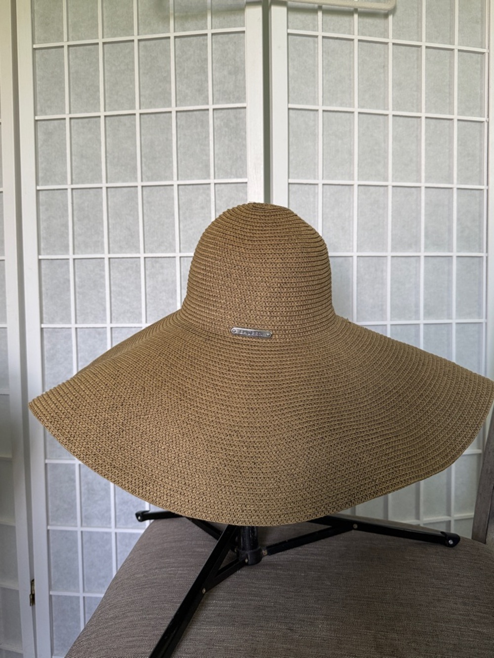 Lauren Ralph Lauren Wide-Brim Straw Sun Floppy Hat - Tan